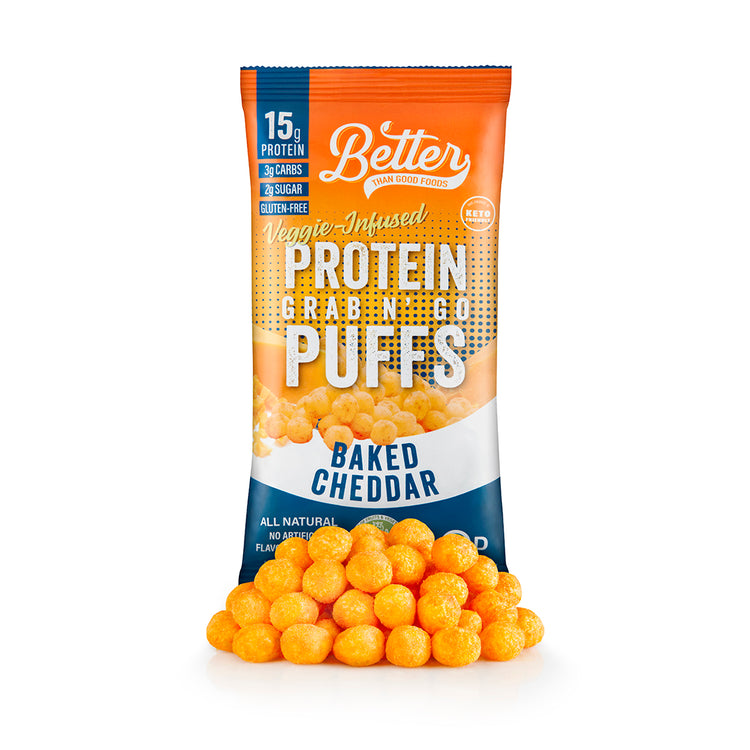 Baked Cheddar Protein Puffs