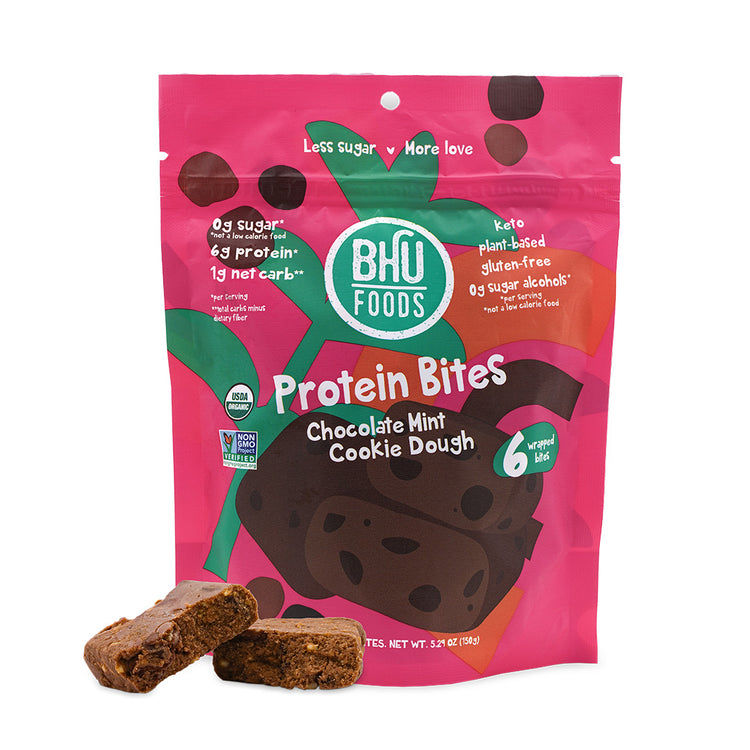 Chocolate Mint Cookie Dough Protein Bites