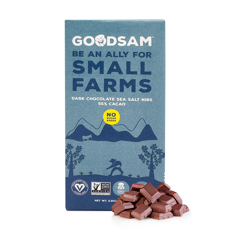 Dark Chocolate Sea salt Nibs Bar