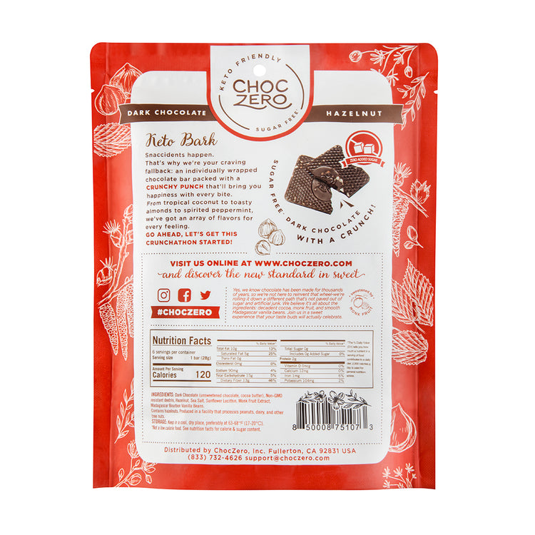 Dark Chocolate Hazelnut Keto Bark