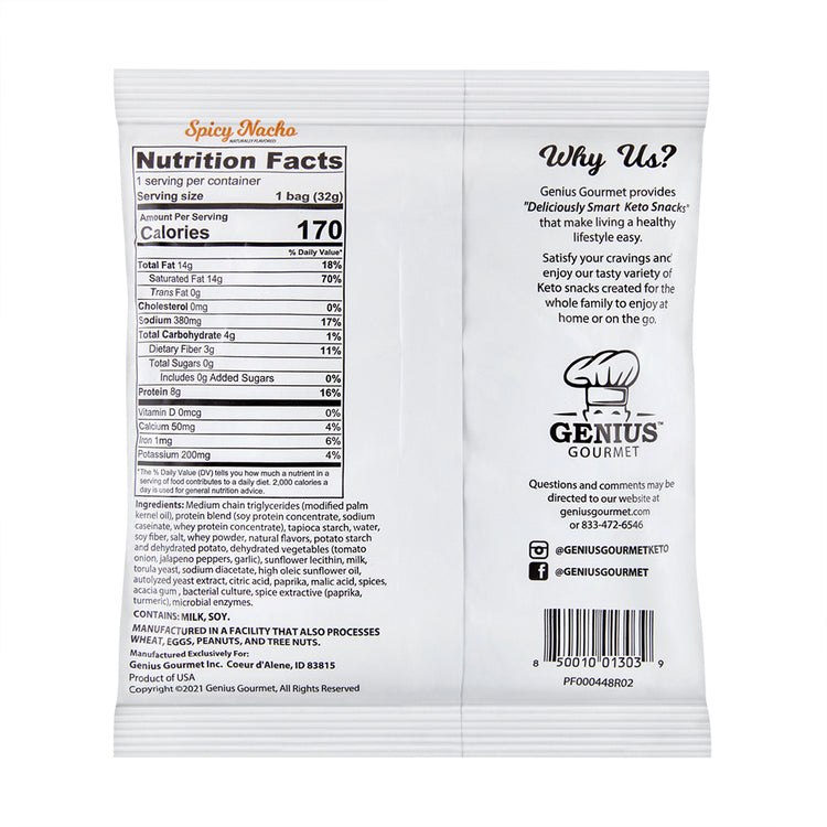 Spicy Nacho Keto Snack Chips