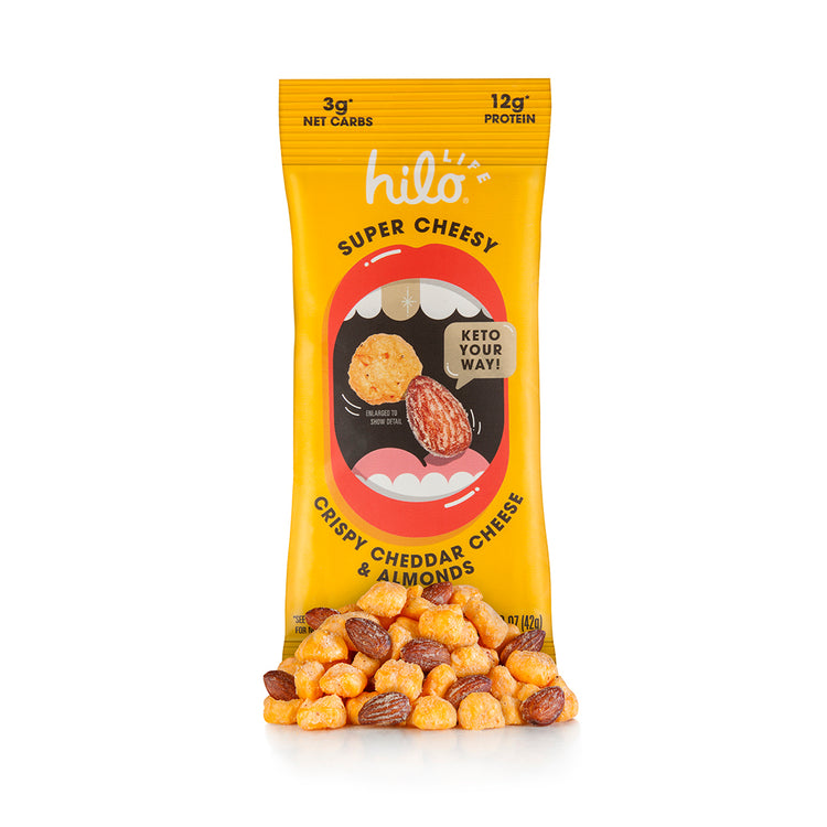 Super Cheesy Cheese and Nut Snack Mix