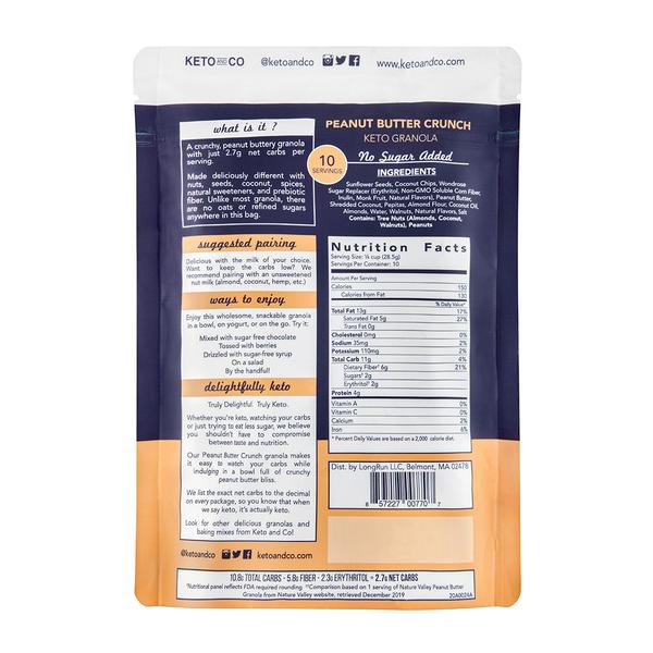 Keto and Co - Peanut Butter Crunch Granola