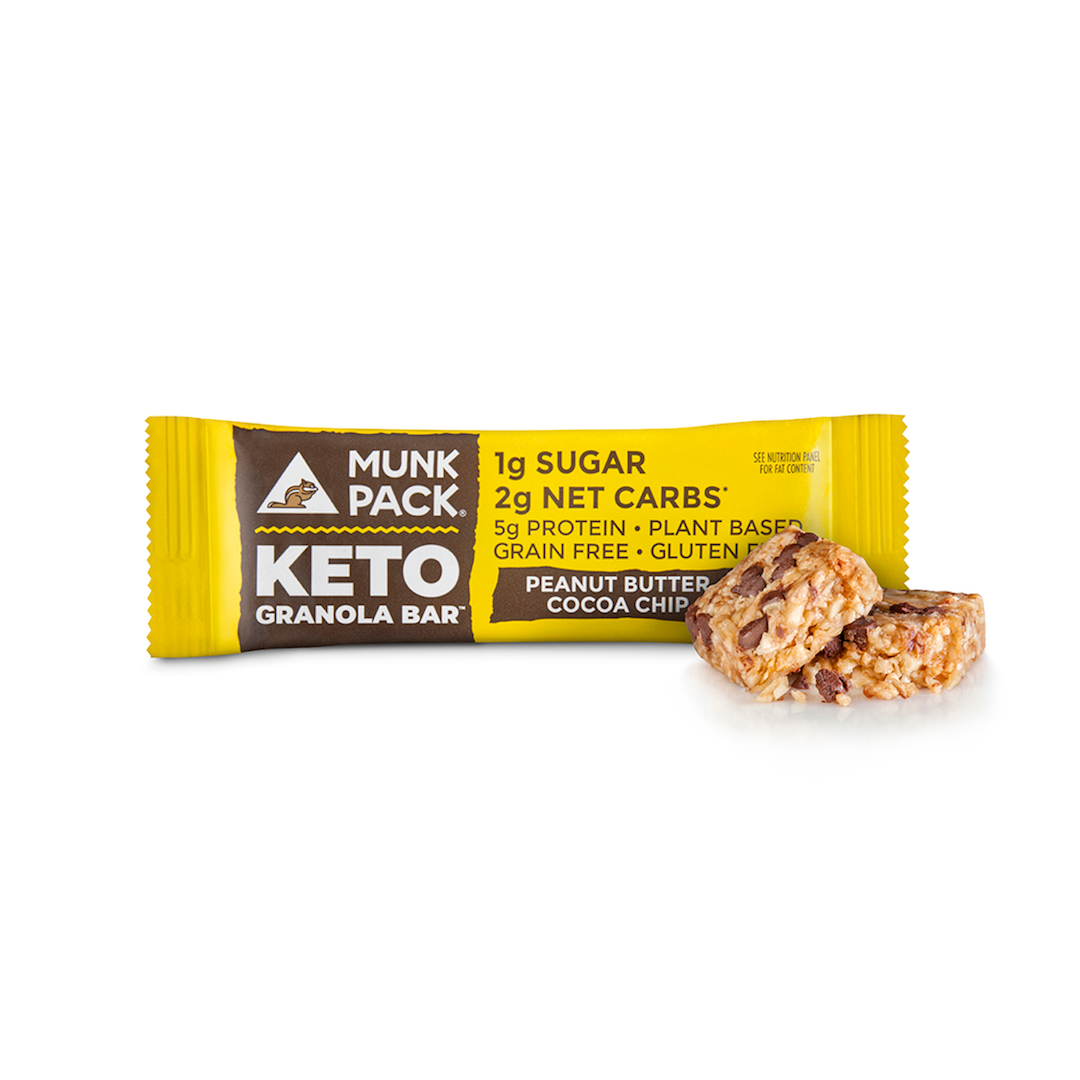 Peanut Butter Cocoa Chip Keto Granola Bar