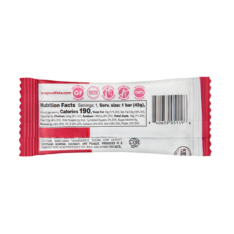 Chewy Nutty Dark Chocolatey Cranberry & Almond Keto Bar