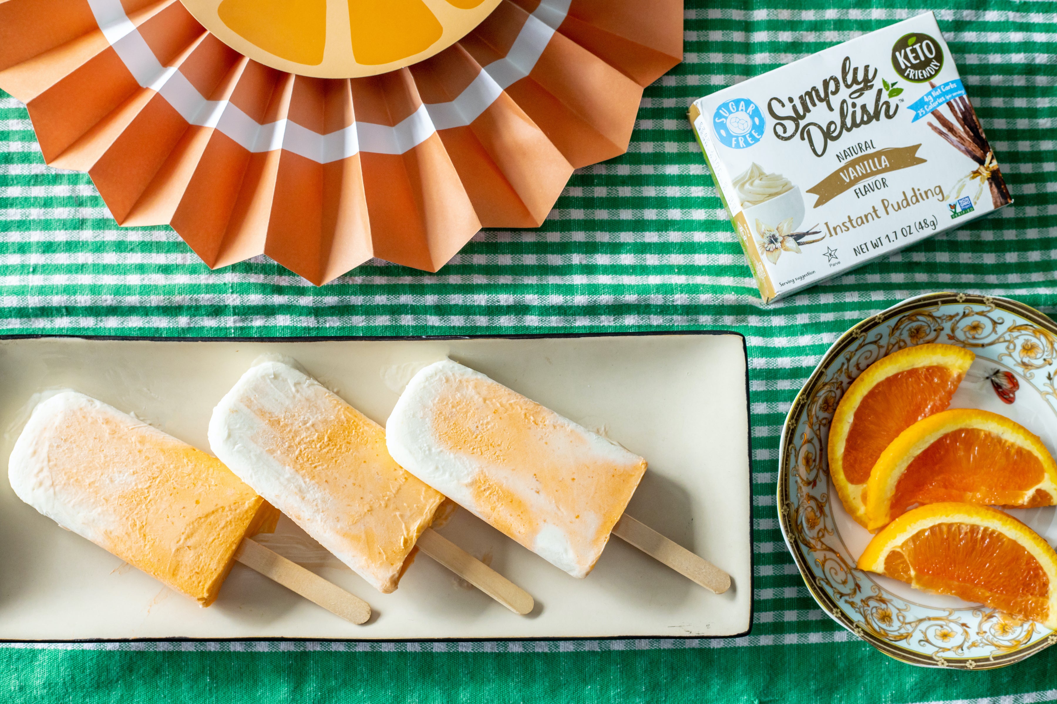 Orange Creamsicle Pudding Pops