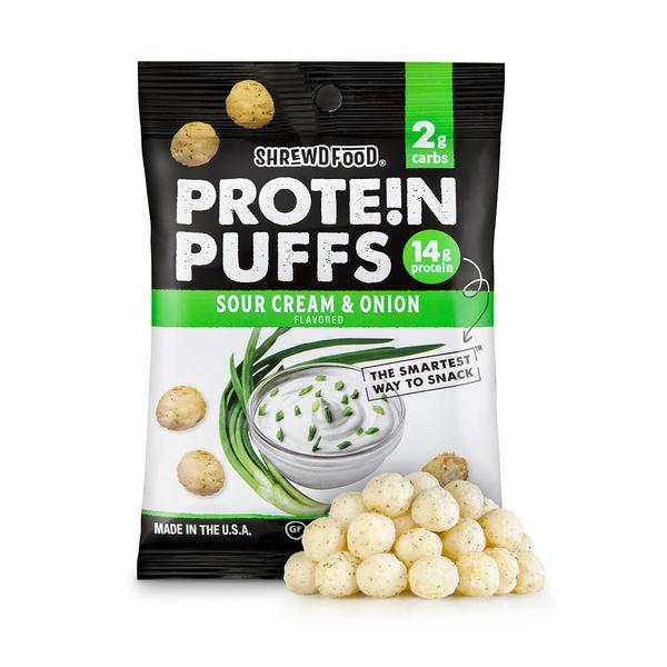 Shrewd Food - Protein Puffs - Sour Cream and Onion