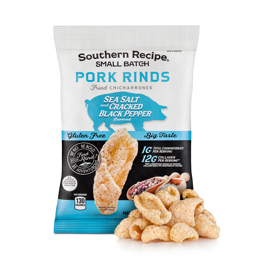 Sea Salt & Cracked Black Pepper Pork Rinds
